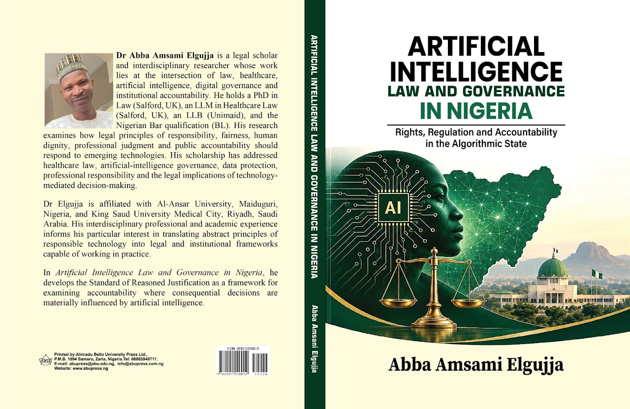 Cover of Artificial Intelligence Law and Governance in Nigeria by Abba Amsami Elgujja